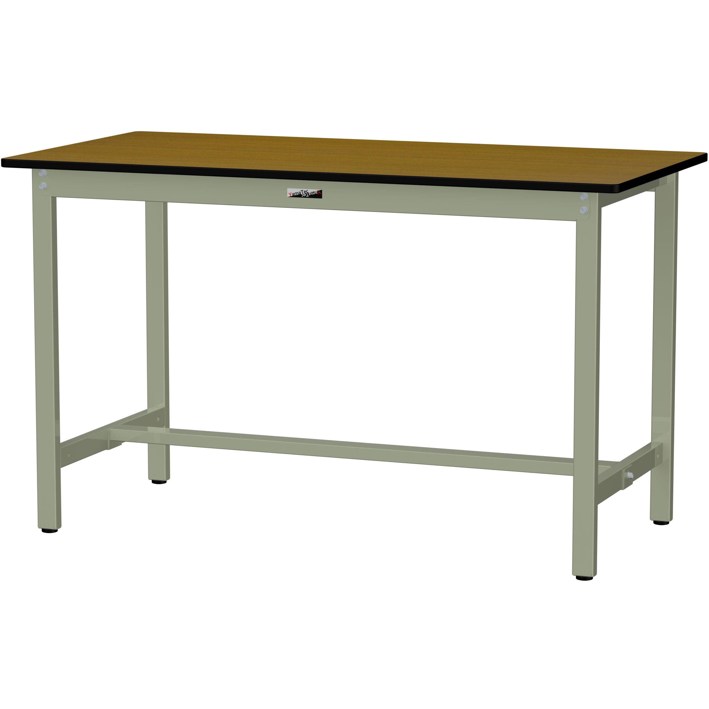 SJMH-1575-MG 中量作業台/耐荷重500kg_固定式H900_メラミン天板_ワークテーブル500シリーズ 山金工業 アジャスター付き 木目 間口1500mm奥行750mm  SJMH-1575-MG