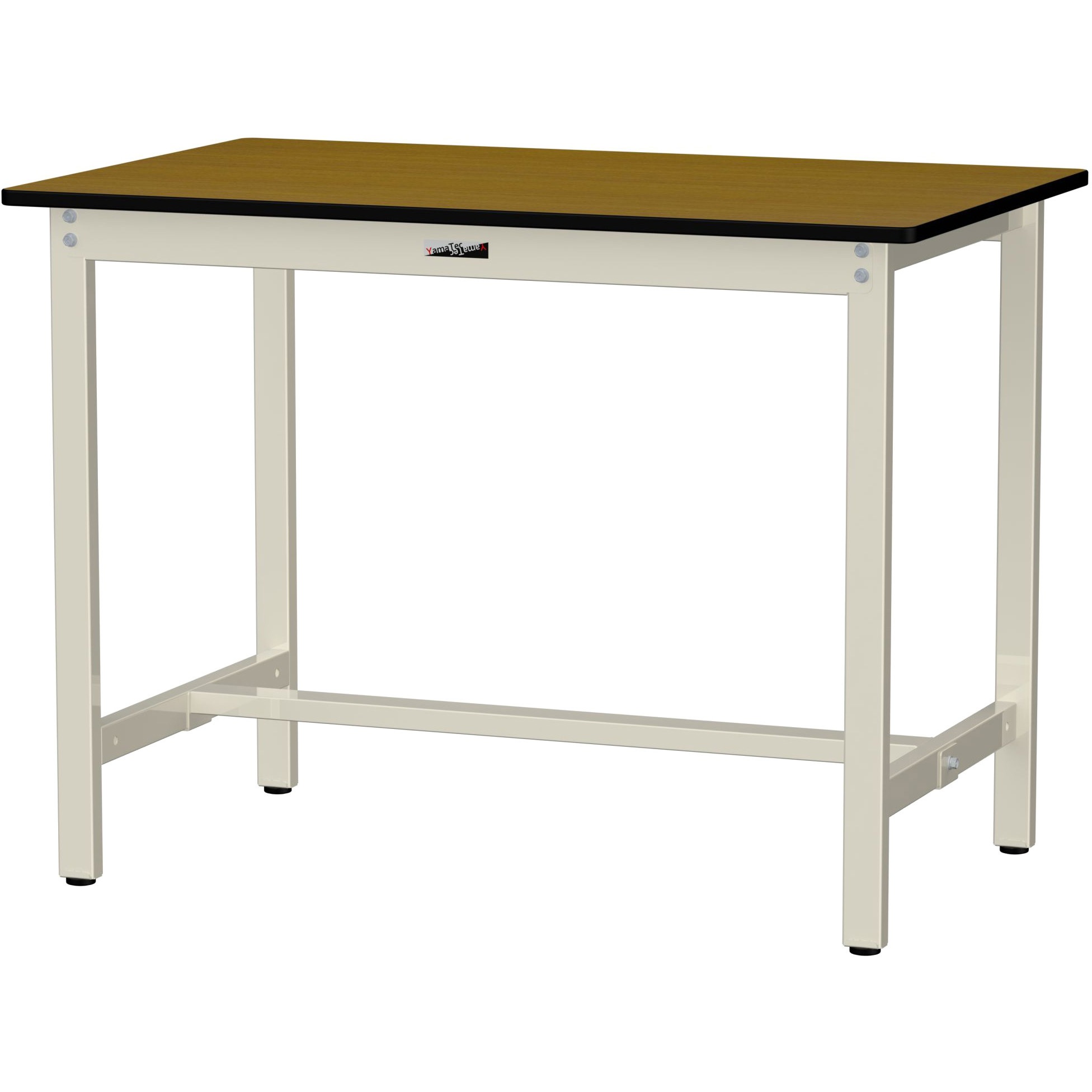 SJMH-1275-MI 中量作業台/耐荷重500kg_固定式H900_メラミン天板_ワークテーブル500シリーズ 山金工業 アジャスター付き 木目 間口1200mm奥行750mm  SJMH-1275-MI