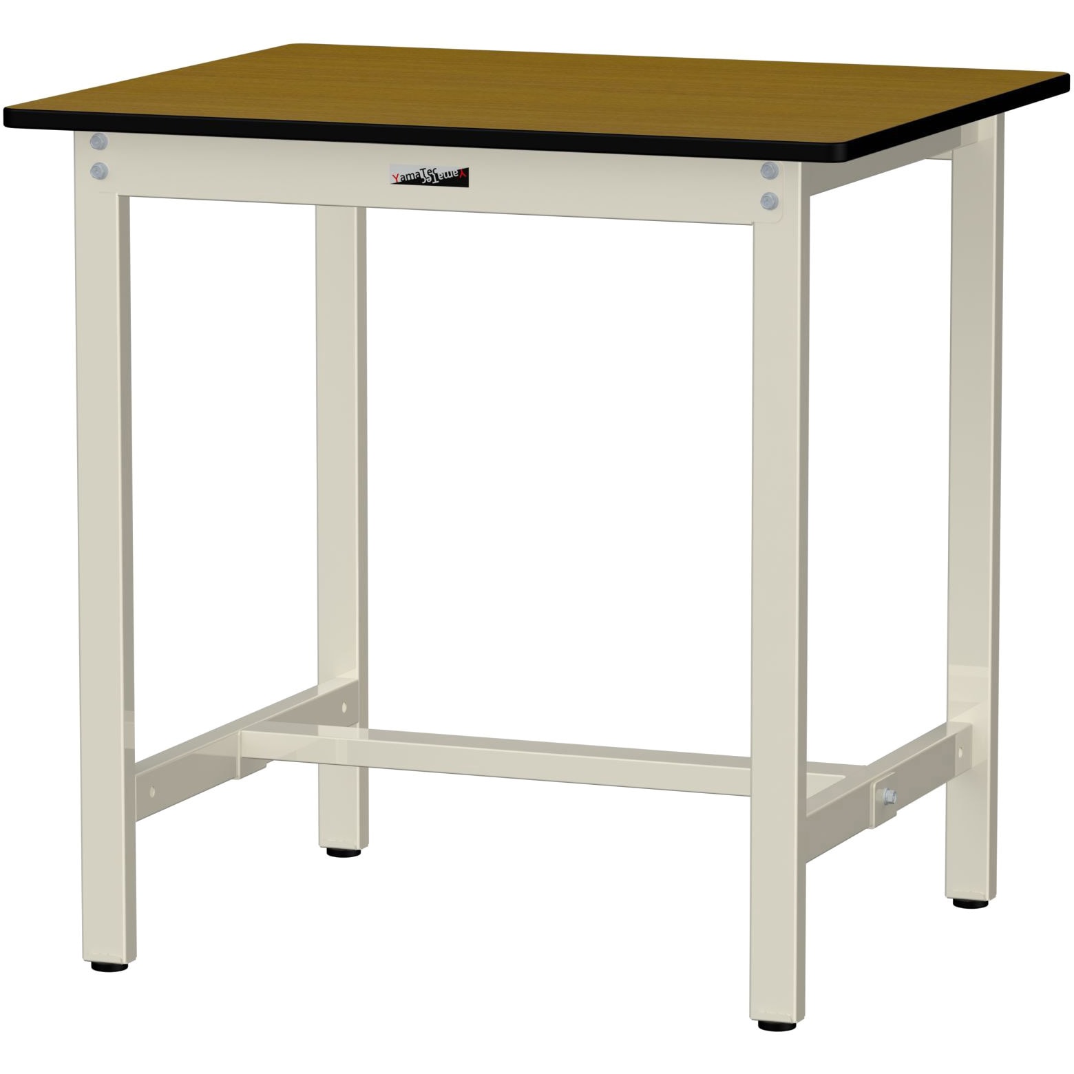 SJMH-975-MI 中量作業台/耐荷重500kg_固定式H900_メラミン天板_ワークテーブル500シリーズ 山金工業 アジャスター付き 木目 間口900mm奥行750mm  SJMH-975-MI