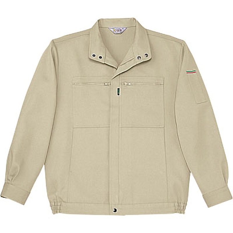 305 305 ストレッチブルゾン(秋冬用) 自重堂 名入れ可 裏綿ツイル アイボリー色 LL着丈68cm