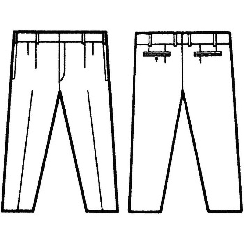 881 881 防汚加工ツータックパンツ(秋冬用) 自重堂 ポリエステル100%