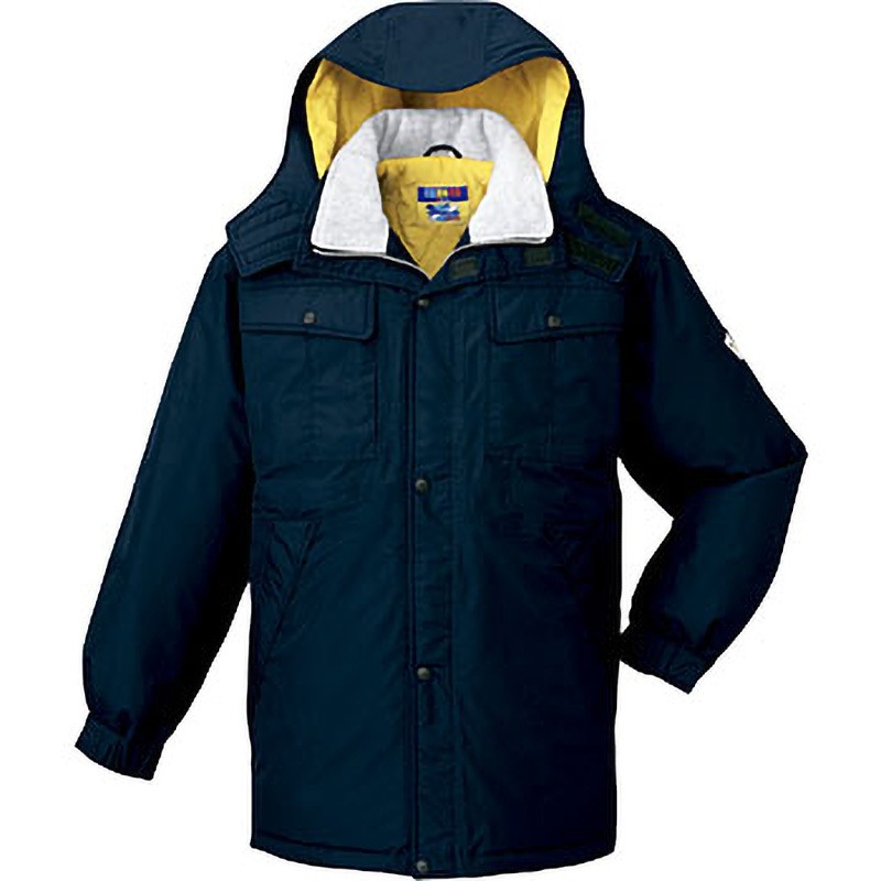 28063 28063 防水防寒コート(フード付) 自重堂 ネイビー色 LL着丈86cm