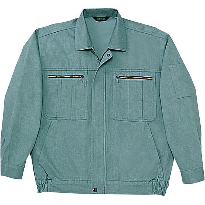 30200 30200 綿100%ブルゾン(秋冬用) 自重堂 名入れ可 グリーン色 S着丈59cm