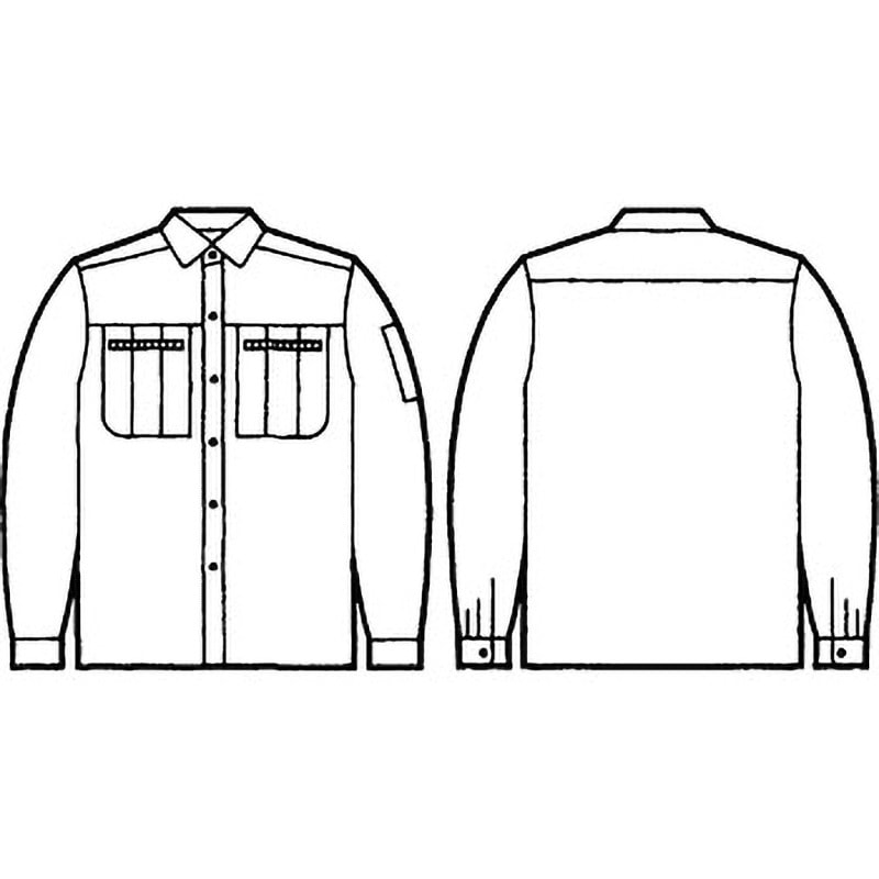 30204 30204 綿100%長袖シャツ(年間用) 自重堂 ダークブルー色 EL着丈78cm