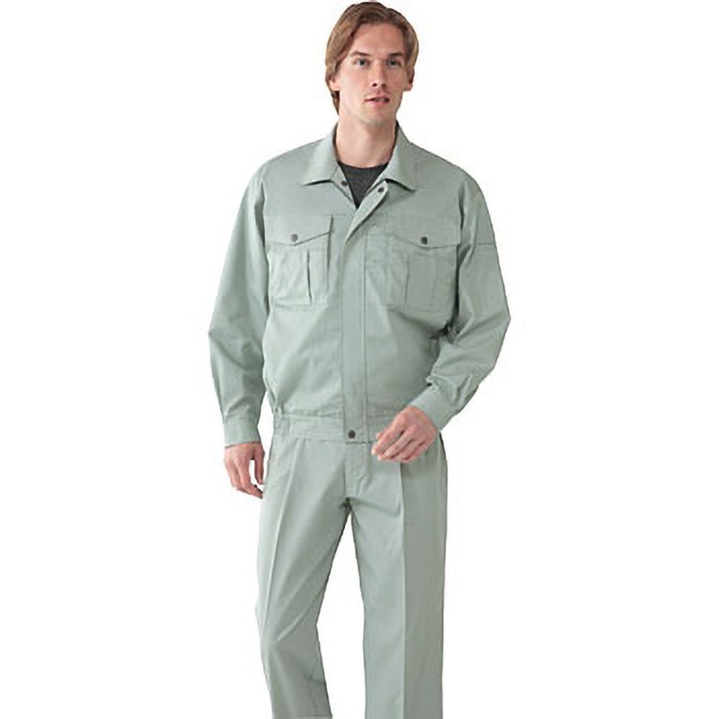 46100 46100 エコ長袖ブルゾン(春夏用) 自重堂 帯電防止素材使用 ミストブルー色 S着丈62cm