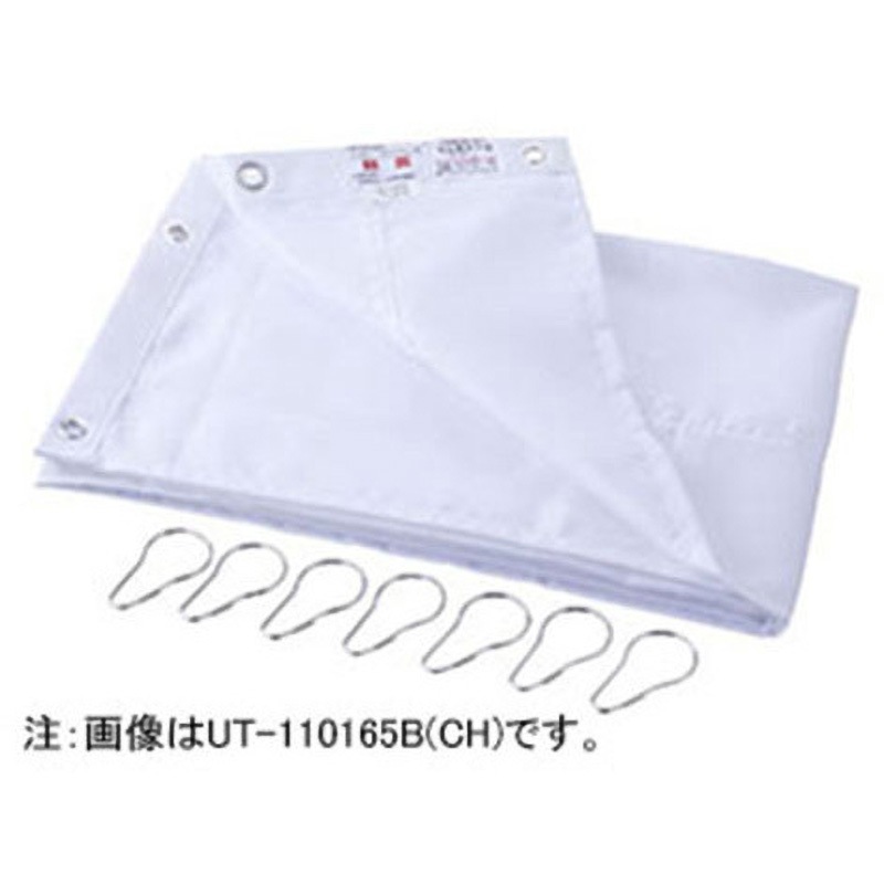 UT-150165B(CH) シャワーカーテン INAX(LIXIL) カーテンパイプ(ラウンド型)用 ポリエステル(防炎加工) ホワイト色