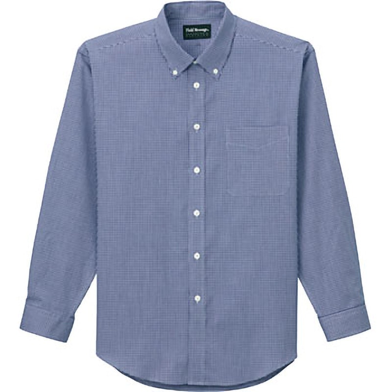 43604 43604 ギンガムチェック長袖シャツ 自重堂 男性用 ネイビー色