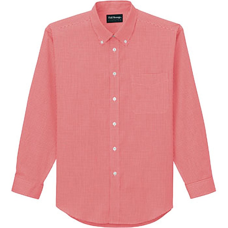 43604 43604 ギンガムチェック長袖シャツ 自重堂 男性用 レッド色