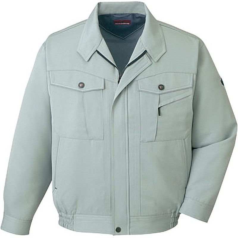 43700 43700 ブルゾン(秋冬用) 自重堂 名入れ可 ポリエステル100% 帯電防止素材使用 スプレーグリーン色 M着丈64cm