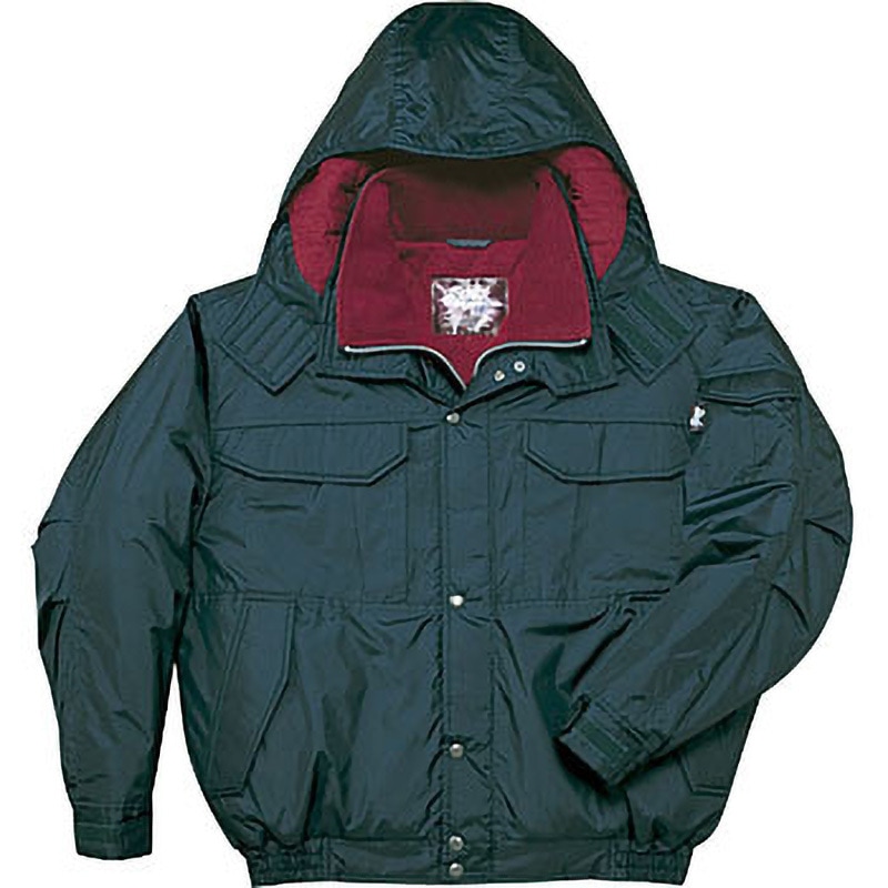 48160 48160 防水防寒ブルゾン(フード付) 自重堂 シルパールタフタ グリーン色 M着丈67cm