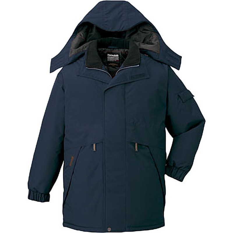 48343 48343 防水防寒コート(フード付) 自重堂 ネイビー色 EL着丈88cm