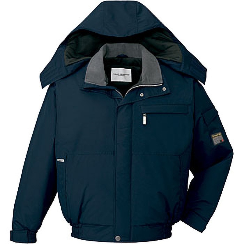 48380 48380 エコ防水防寒ブルゾン(フード付) 自重堂 ネイビー色 M着丈67cm