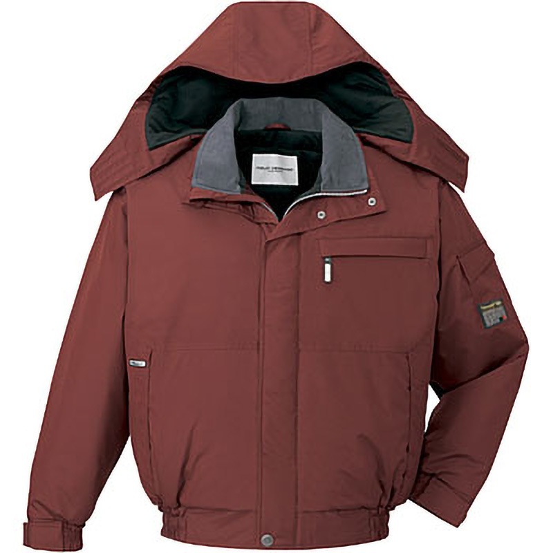 48380 48380 エコ防水防寒ブルゾン(フード付) 自重堂 ワイン色 4L着丈75cm