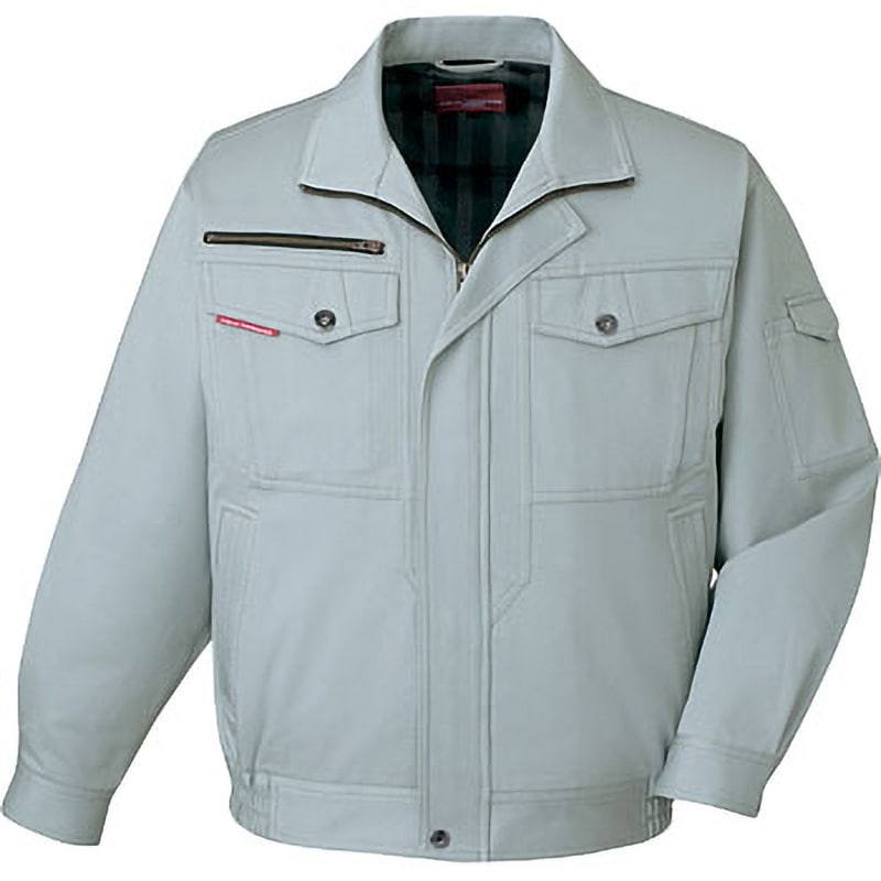 80200 80200 綿100%ストレッチブルゾン(秋冬用) 自重堂 名入れ可 スーパーソフトチノクロス アースグリーン色 S着丈62cm