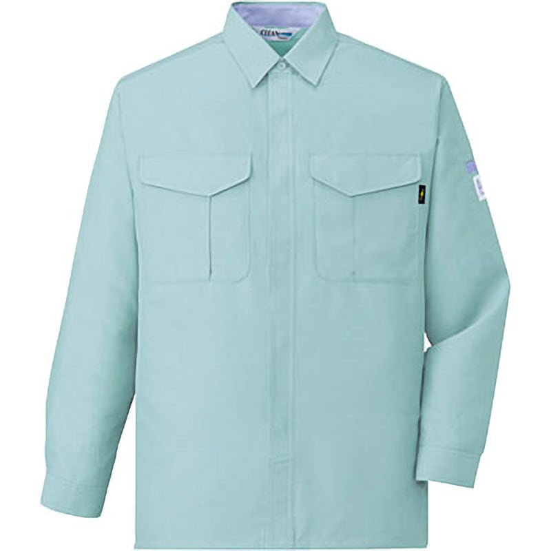 84304 84304 エコ低発塵製品制電長袖シャツ 自重堂 ポリエステル100% サイズ4L着丈80cm