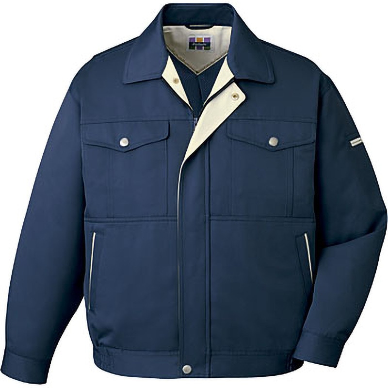 80700 80700 エコブルゾン(秋冬用) 自重堂 名入れ可 帯電防止素材使用 ネイビー色 SS着丈60cm