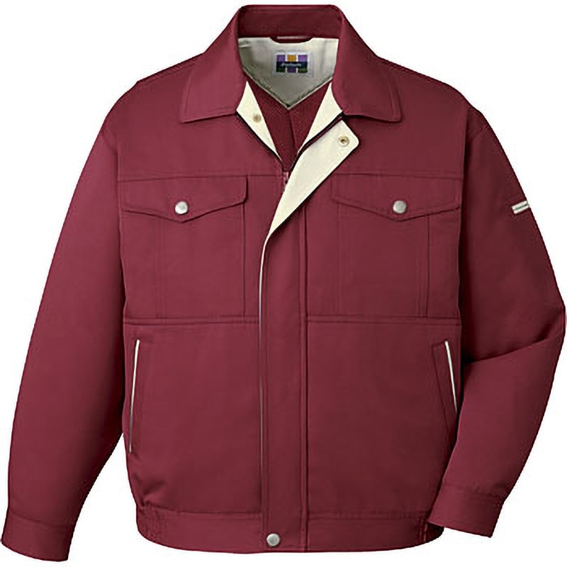 80700 80700 エコブルゾン(秋冬用) 自重堂 名入れ可 帯電防止素材使用 ワイン色 SS着丈60cm