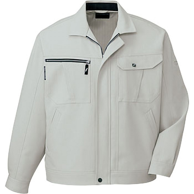 80800 80800 エコジャンパー(秋冬用) 自重堂 名入れ可 ポリエステル100% 帯電防止素材使用 シルバー色 S着丈59cm