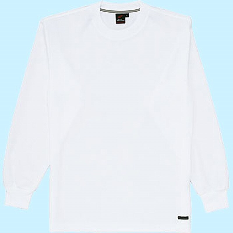 85224 85224 吸汗速乾長袖Tシャツ 自重堂 ホワイト色 混率