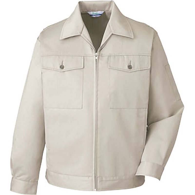 3500 3500 エコジャンパー(前ファスナー)(秋冬用) 自重堂 名入れ可 リサイクルツイル ベージュ色 L着丈65cm