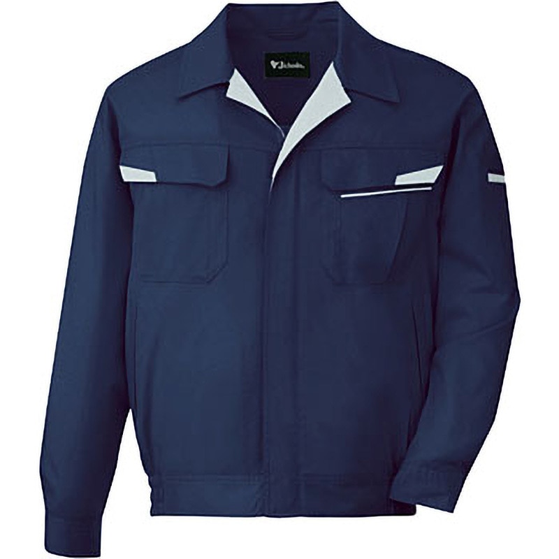 81600 81600 製品制電ストレッチブルゾン(秋冬用) 自重堂 名入れ可 ネイビー色 EL着丈70cm