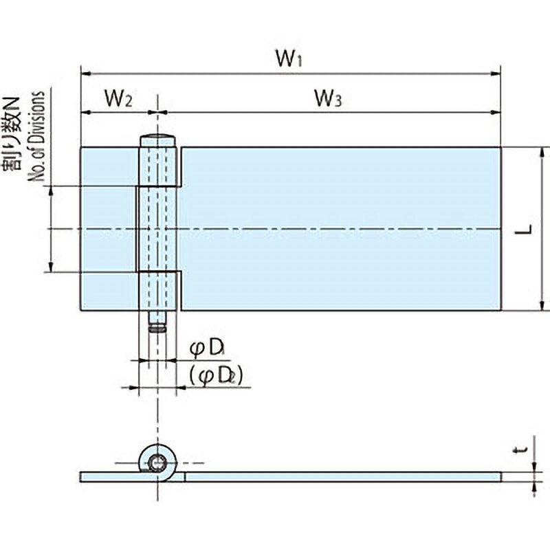 A-90-3 鉄製平蝶番 1個 ホシモト 【通販モノタロウ】