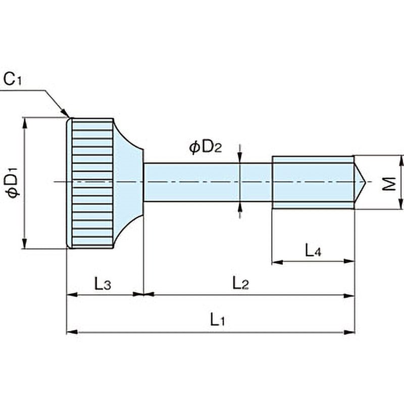 K-1-4 ローレットビス ホシモト 黄銅棒製 クロムメッキ - 【通販