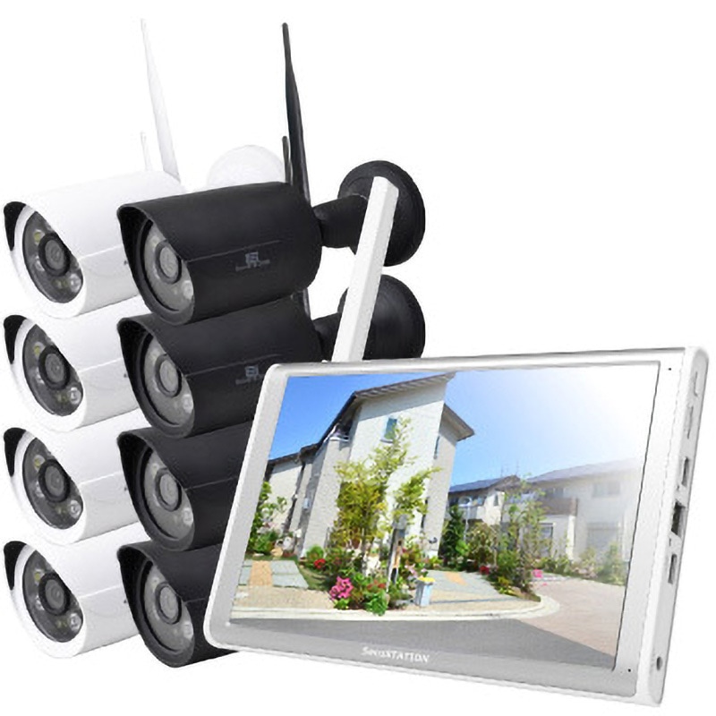 SC-XD85K-8B-1HD SecuSTATION ミニモニター付ワイヤレスカメラ1～8台