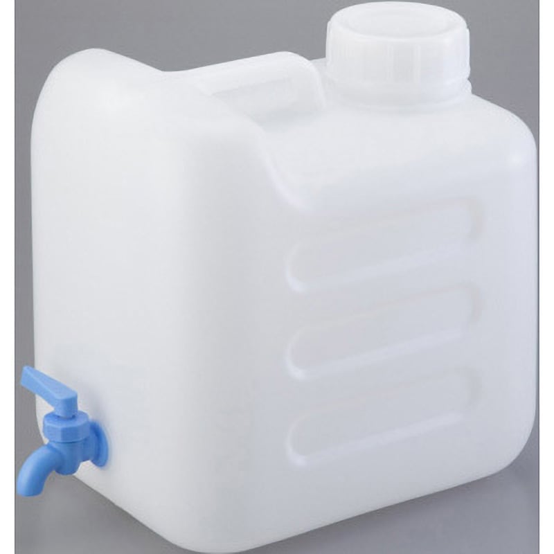 ヘンペイスクエアボトル コック付き アズワン 30L