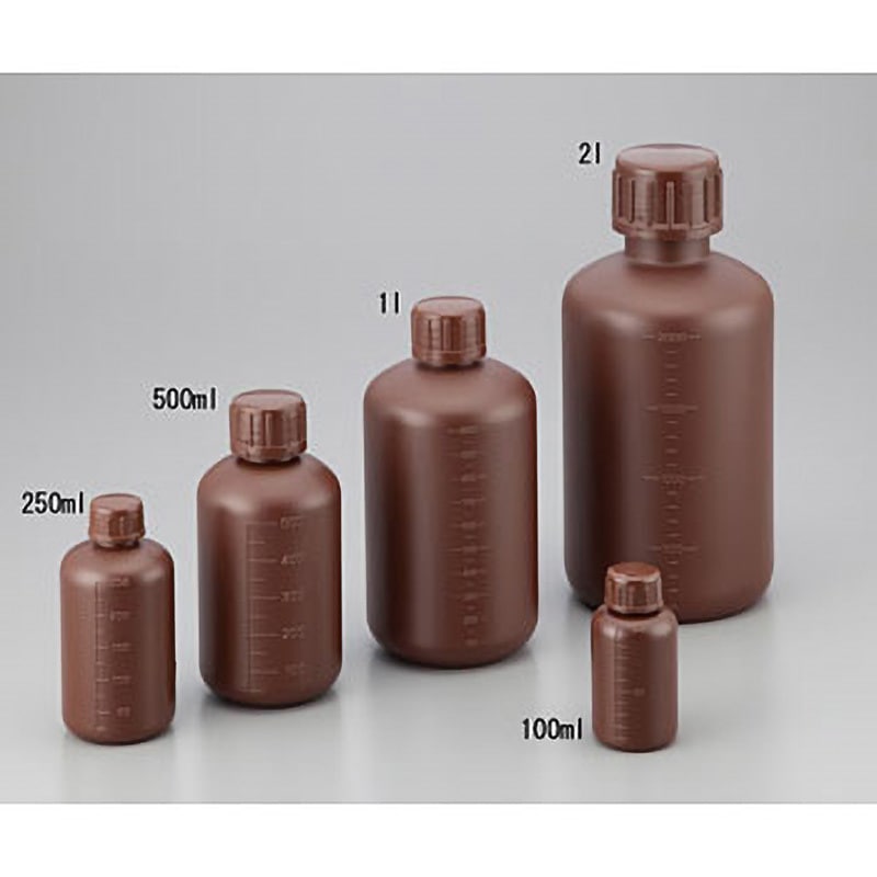 3L 細口瓶 アズワン 色(本体)茶 3000mL 1個 3L 【通販モノタロウ】