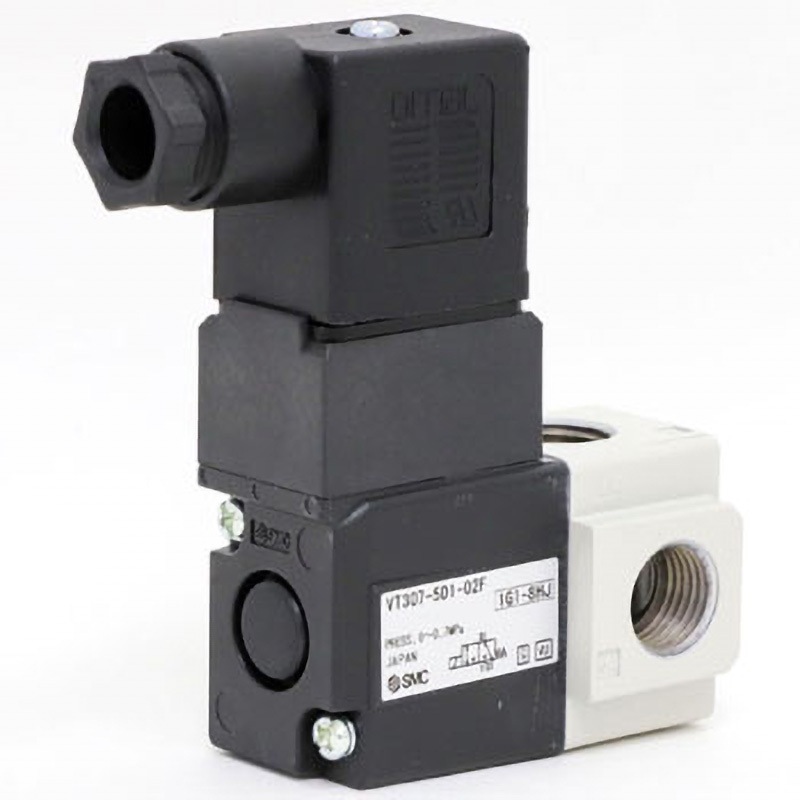 VT307-5D1-02F 3ポートソレノイドバルブ (VT307-5～) SMC 管接続口径1/4(8A)