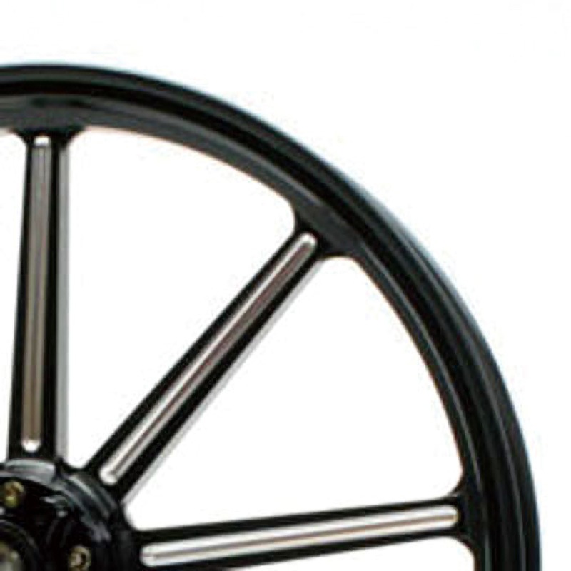 19インチ ブラック スポークホイール 28775129 R 275-12 GLD [TYPE-S] 1本 GALESPEED(ゲイルスピード