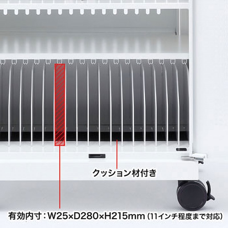 CAI-CAB102W タブレット収納キャビネット サンワサプライ 収納数40 幅