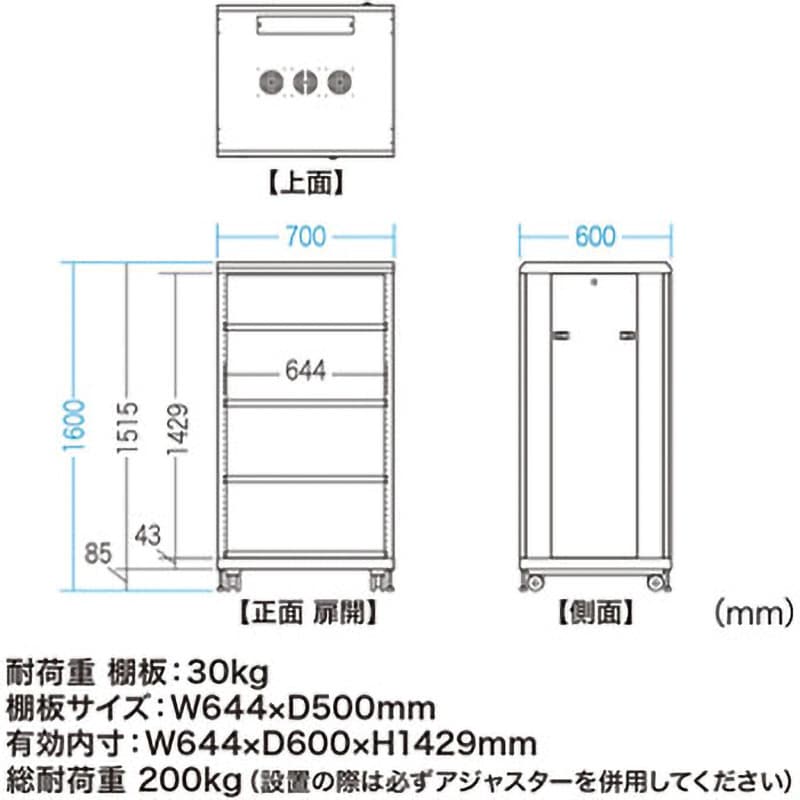 CP-SVCMULT3 マルチ収納ラック サンワサプライ 高さ1600mm間口