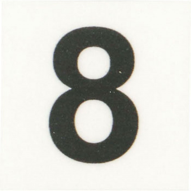 ステッカー 数字 透明 モノタロウ 寸法30×30mm 1セット(3枚