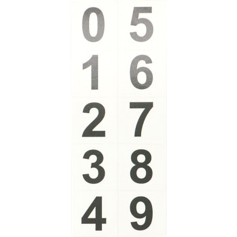 ステッカー 数字 白 モノタロウ 寸法30×30mm 1セット - 【通販モノタロウ】