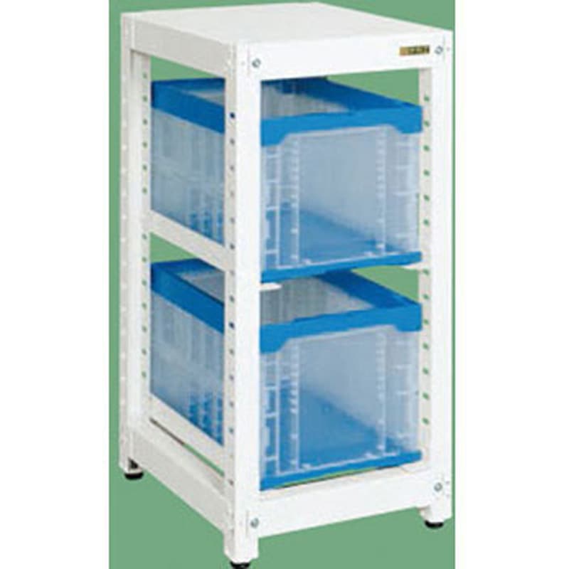 MR-50BS マルチプルラック コンテナ収納タイプ(単体) サカエ 組立式 段数2 外寸法480×1000×570mm  MR-50BS