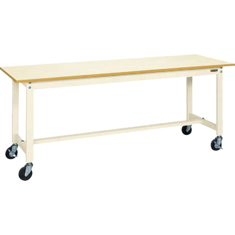 KS-156PRI 軽量作業台(KSタイプ/200kg/ポリエステル天板/H740/キャスター付) サカエ 組立式 対応 間口1500mm奥行600mm  KS-156PRI