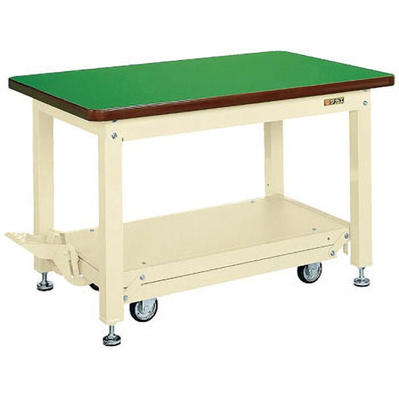 KWCF-128I 重量作業台KWCタイプ・ペダル昇降移動式 サカエ 荷重2000kg