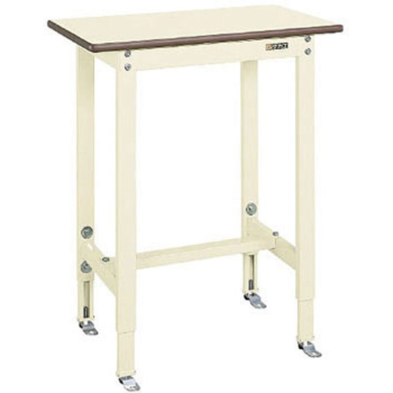 軽量高さ調整作業台 TKK8/200kg/抗菌・抗ウイルスポリ天板/H800〜1000/中棚引出付 TKK8-097CVPWT2 サカエ SAKAE TKK8-096CVPG 直送 代引不可 軽量高さ調整作業台 TKK8