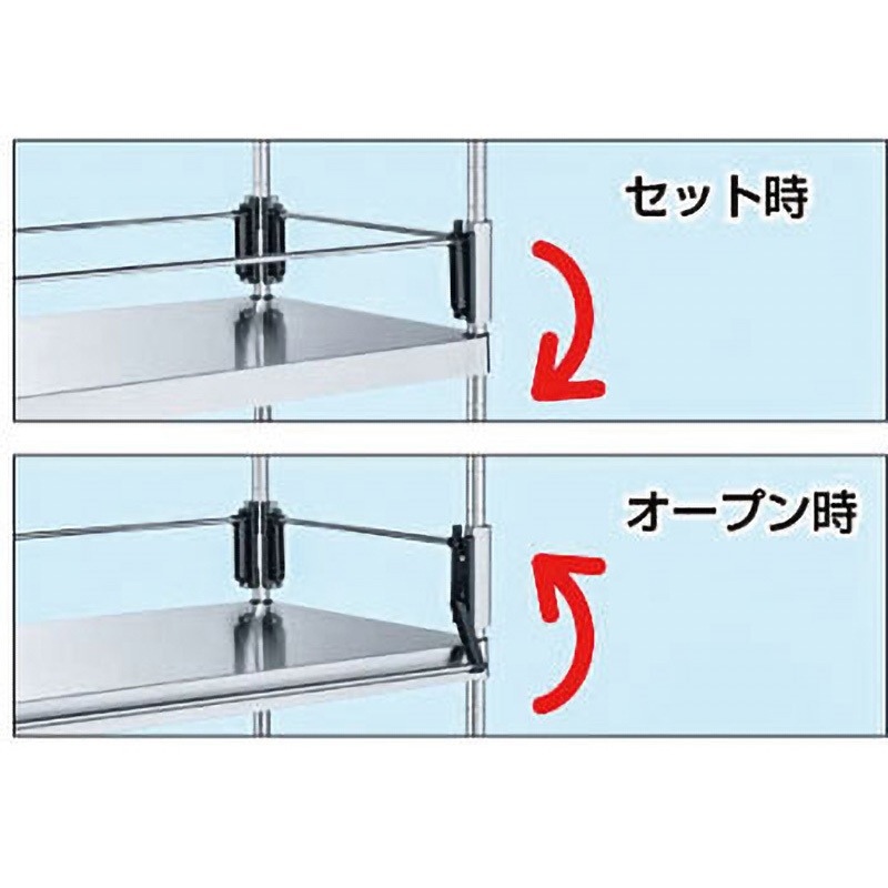 NPR-12KSU ステンレスニューパールラック用コボレ止め(間口タイプ) 1個 サカエ 【通販モノタロウ】