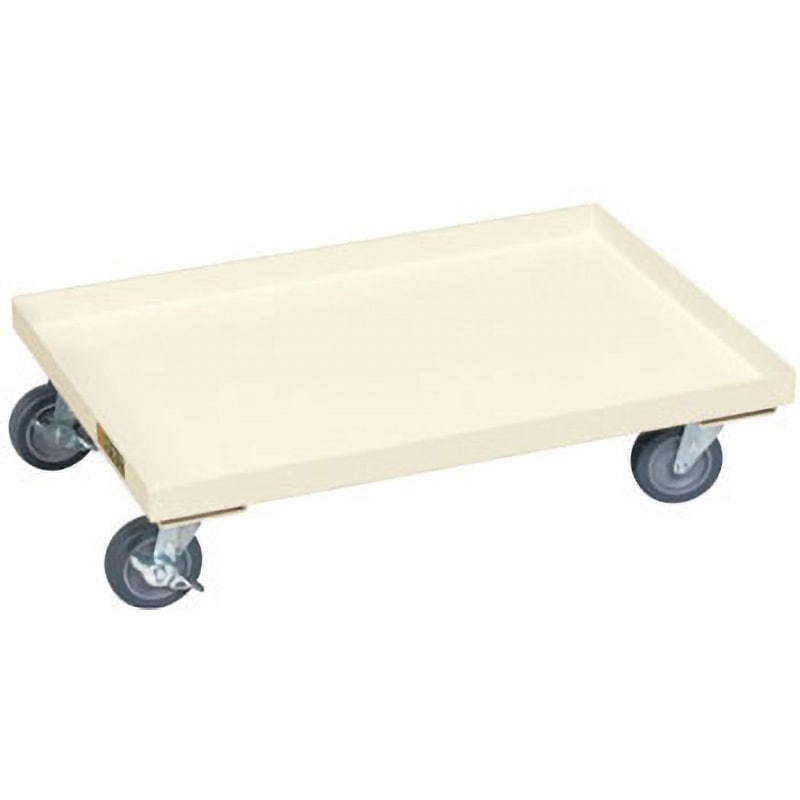 サカエ 台車 コンテナ台車 エラストマー車仕様 アイボリー色 653×443×外寸H134mm SO-75DE : サカエ 台車 コンテナ台車 エラストマー車仕様