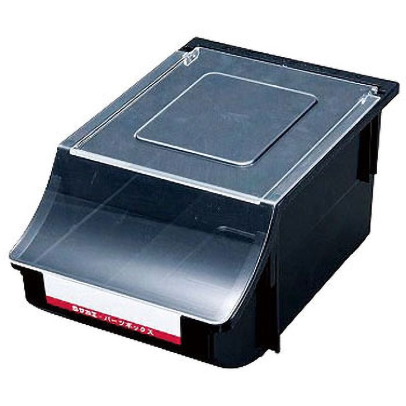 導電性ボックス透明フタ付 サカエ ネスティング・スタッキングタイプ