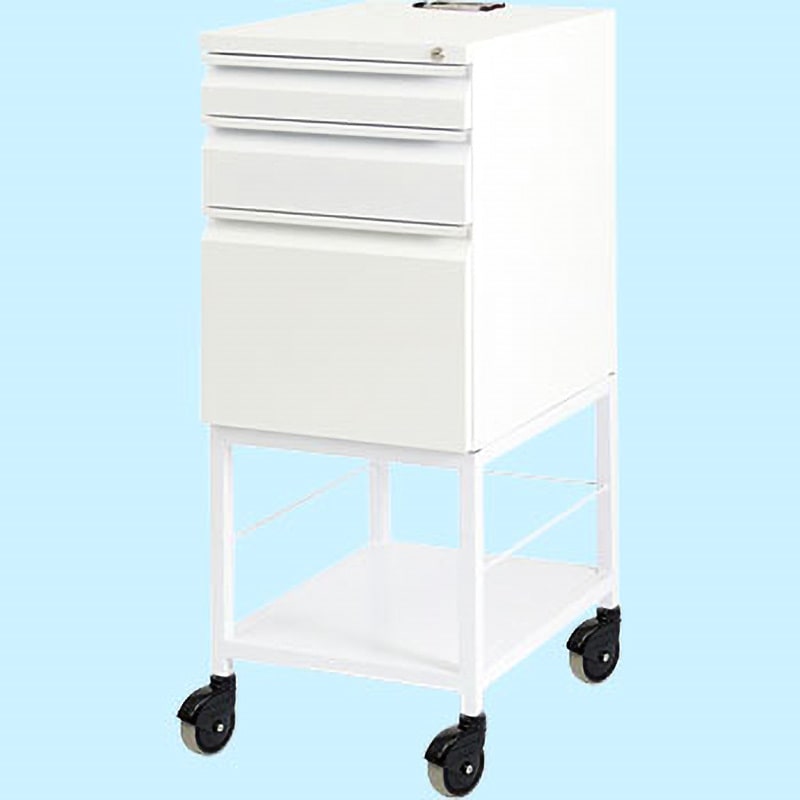 チェックリスト台車 スーパーメイト 引出しあり 高さ1000mm間口395mm奥行550mm