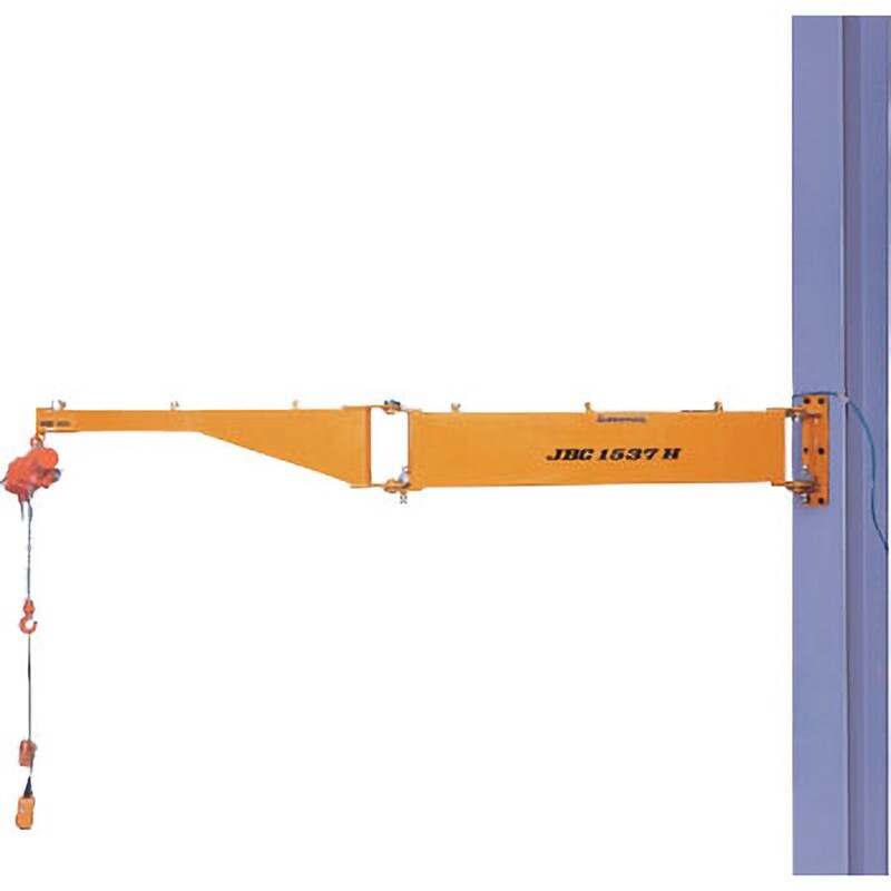 二速型電動チェーンブロック付ジブクレーン 柱取付・シンプル型