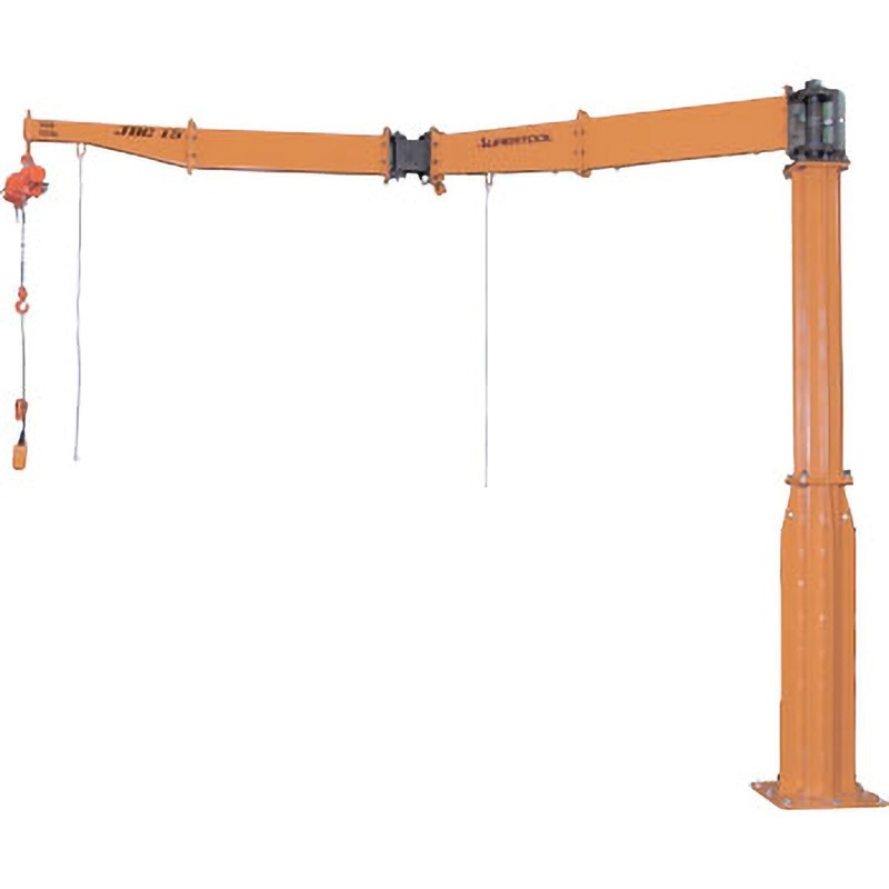 ーdkー 二速電動チェーンブロック付ジブクレーン 床固定・アーム間接型