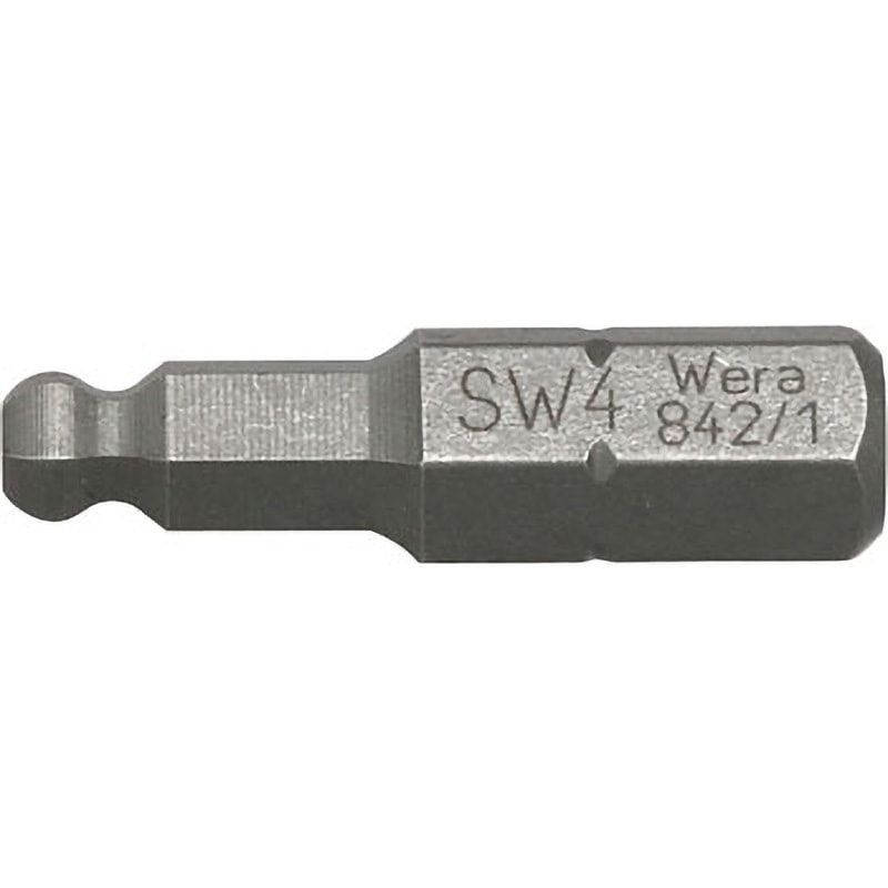 056354 ボールポイントヘックスビット Wera 本数1 片頭 対辺寸法4mm