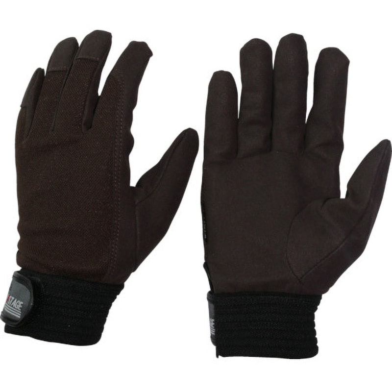 おたふく手袋 人工皮革手袋 ネクステージ・ワン 10双入 品番:K-41 サイズ：LL カラー：グレー - 3