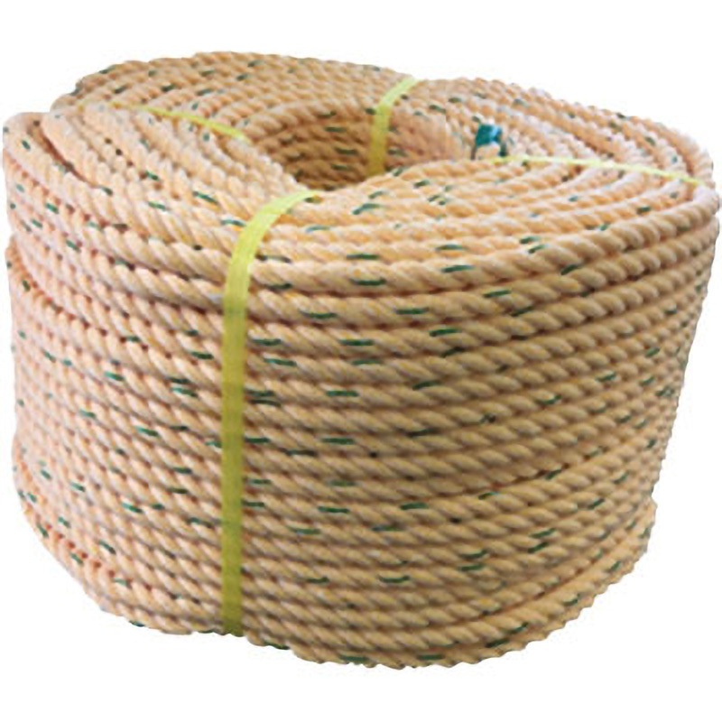 K14-200 KPロープ巻物 ユタカメイク バンド掛巻 黄色 太さ14mm  K14-200