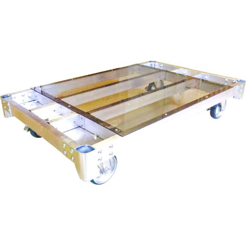 ALH1275-150 アルミ製平床運搬台車キャスター仕様 神戸車輌製作所